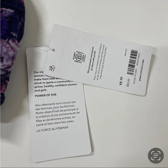 NEW Athleta Exhale Sports Bra A-C Dappled Bloom Multi Floral Size XS - Picture 6 of 13